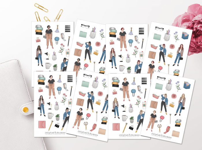 Mädchen Planer Sticker Set